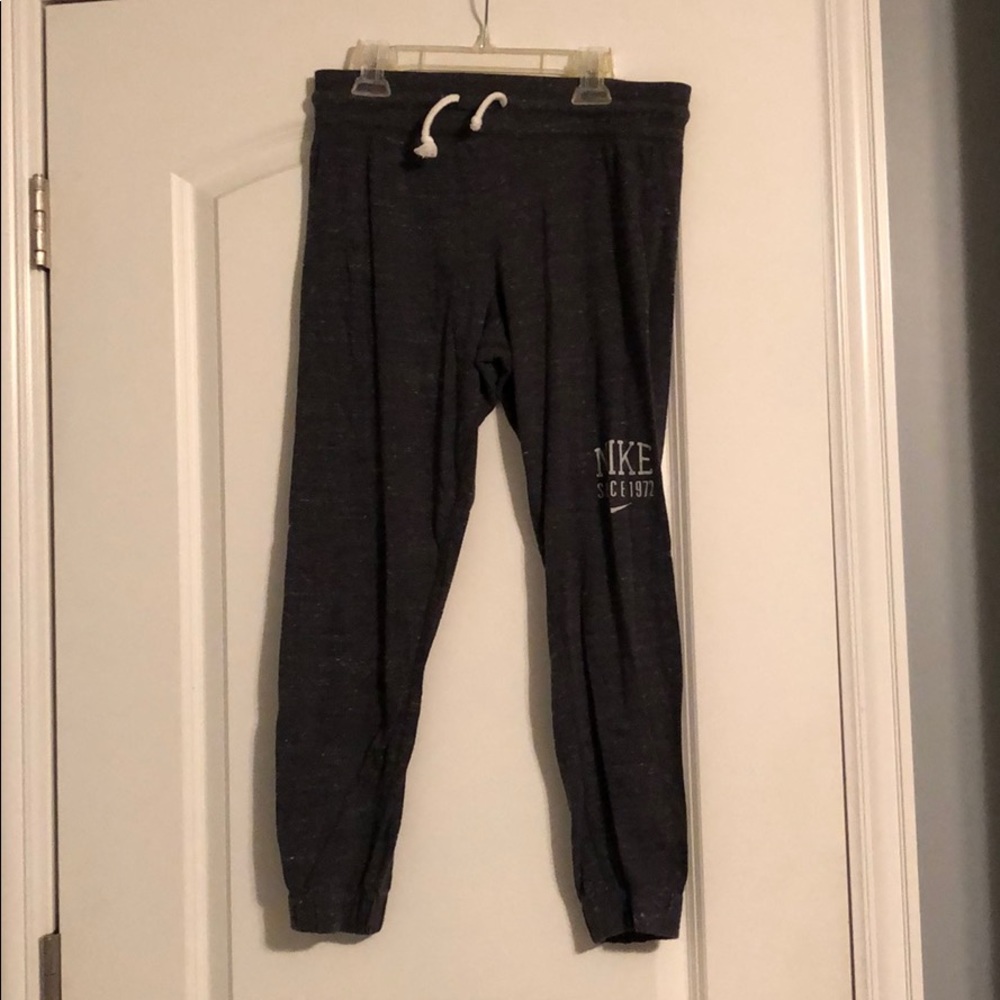Gray Nike Cropped Joggers